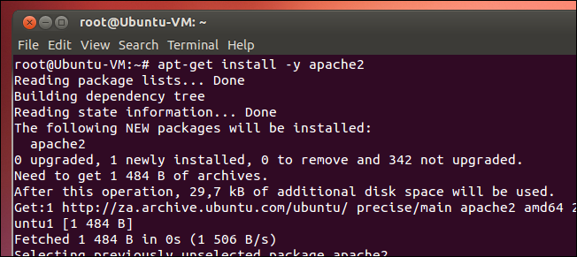 Установка Apache через apt