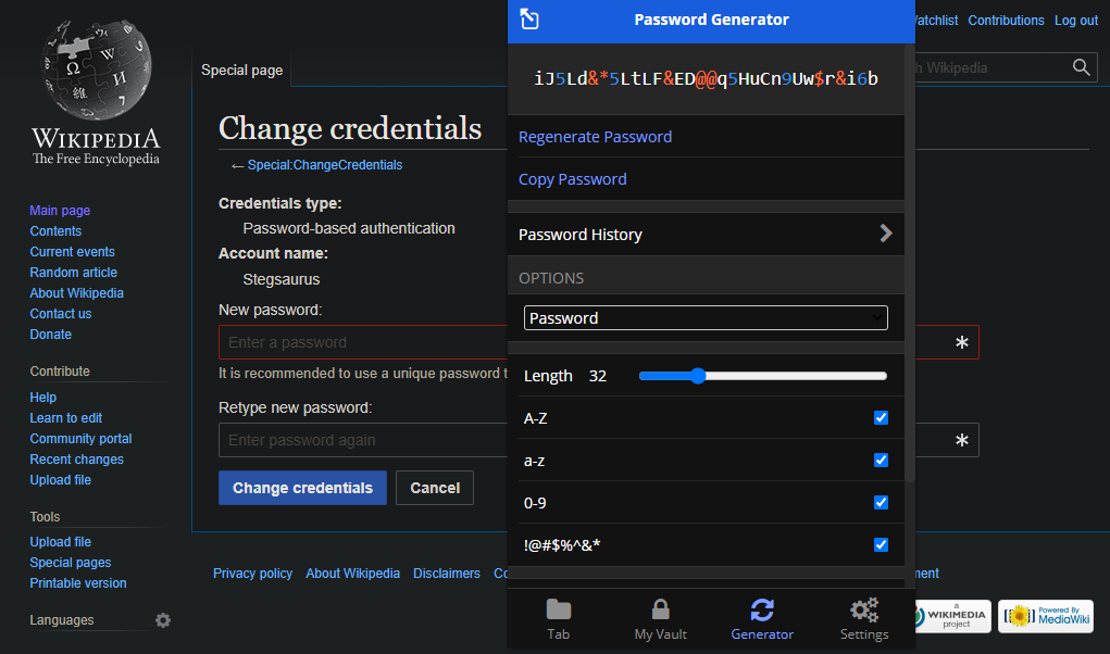 Bitwarden Password Generator