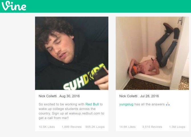 Поиск Viner по имени пользователя в архиве Vine
