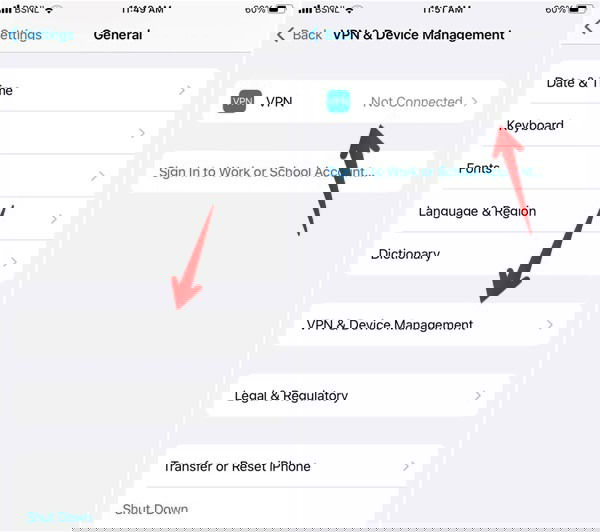 Отключите VPN в настройках