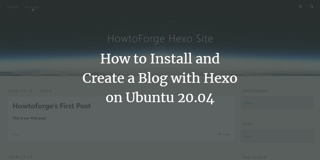 Hexo на Ubuntu 20.04 — установка и запуск