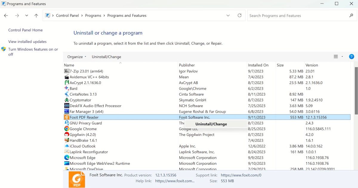 Панель управления на компьютере с Windows