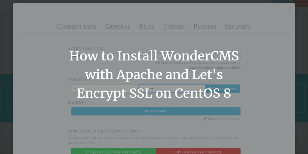 Установка и защита WonderCMS на CentOS 8