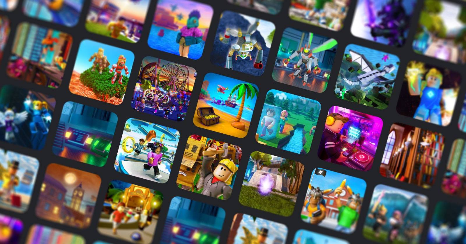 изображение: стартовая иллюстрация с игроками и интерфейсом Roblox