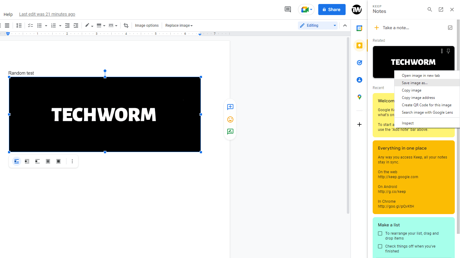 google docs notes