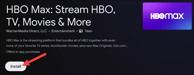 Установка приложения из Play Store на Android TV