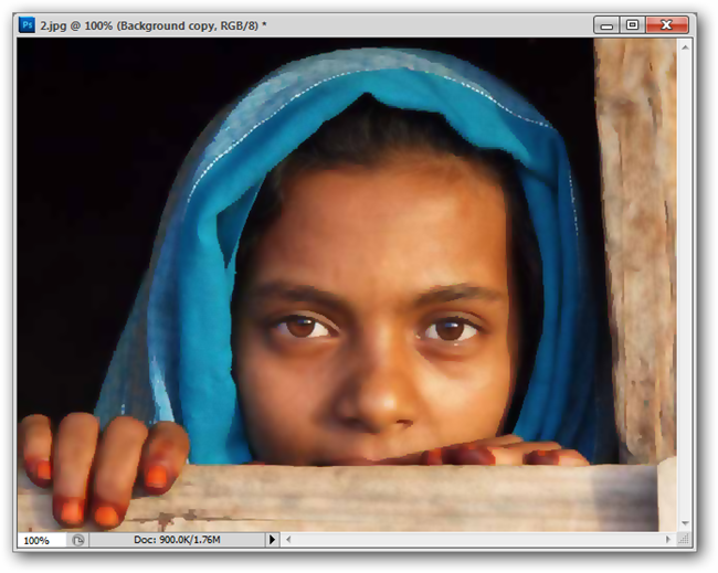 Risultato del filtro Smart Blur applicato all'immagine