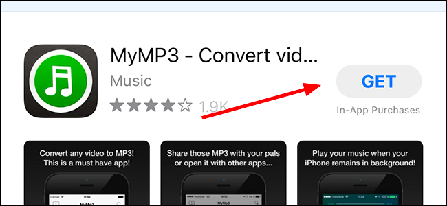 Экран приложения MyMP3 для конвертации видео в MP3