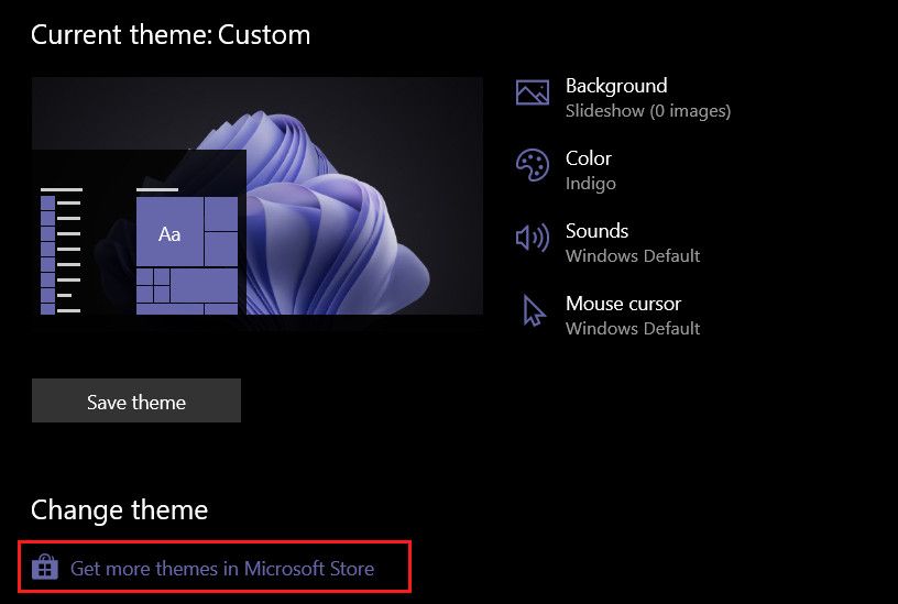 Темы в Microsoft Store