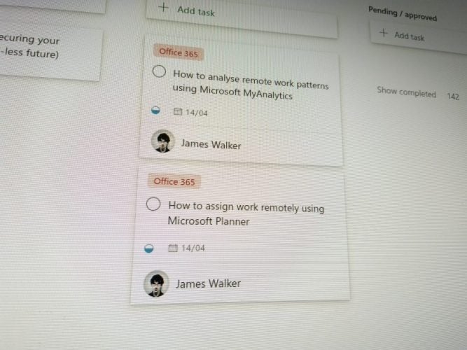 Назначение задач в Microsoft Planner