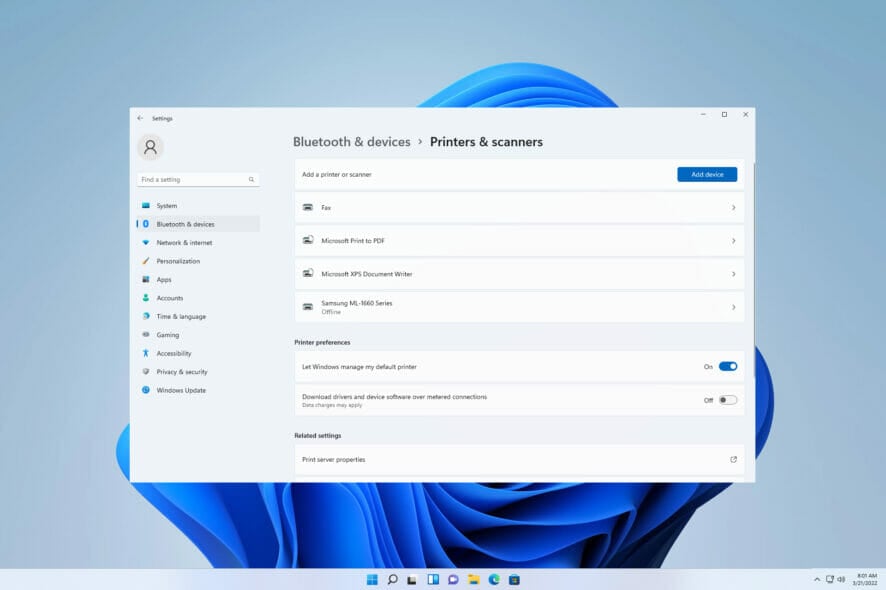 Драйвер принтера недоступен в Windows 11 — исправление