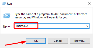 Окно сведений о системе msinfo32