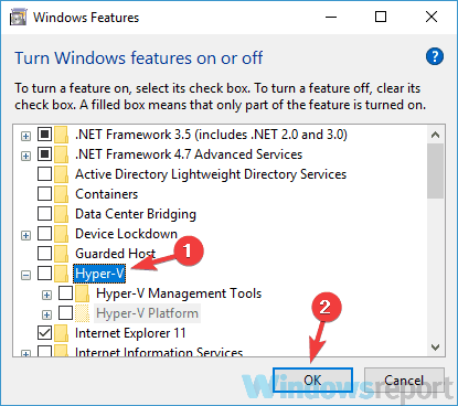 Снятие Hyper-V