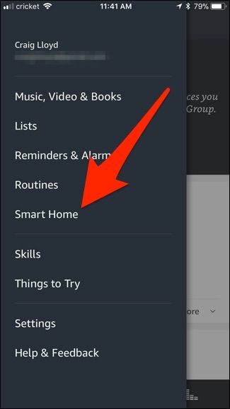 Изображение: экран Smart Home с вкладкой Groups выделенной сверху