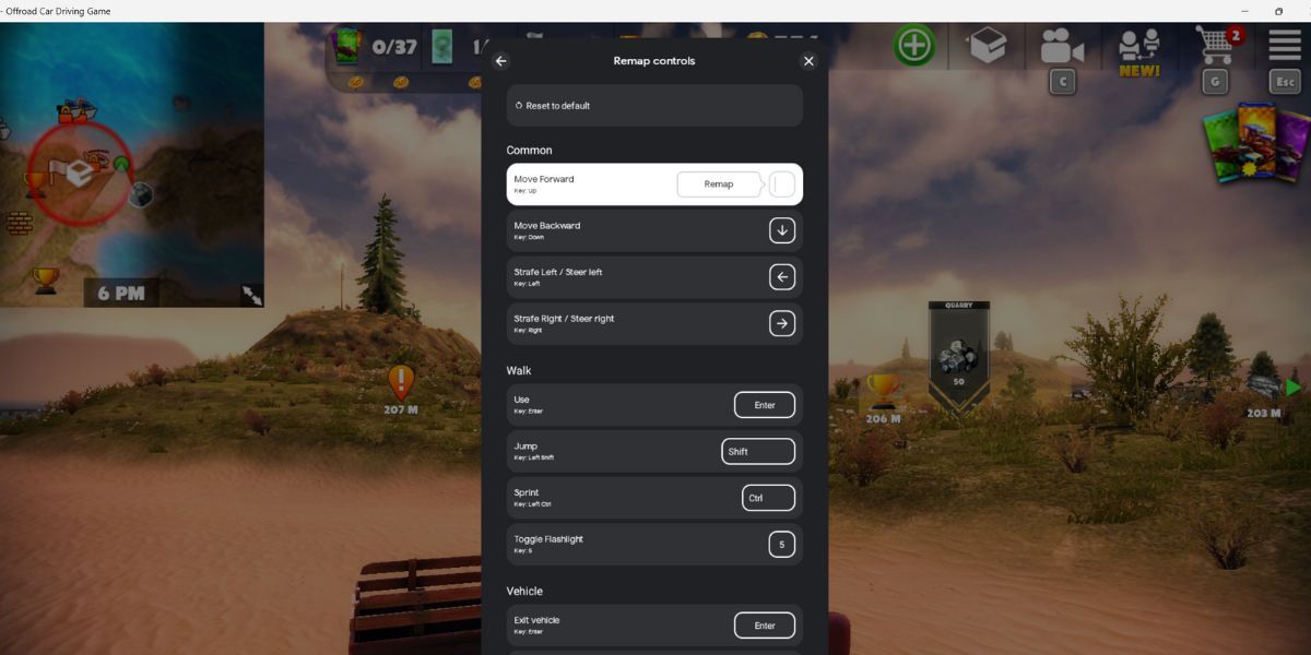 Изменение привязок клавиш