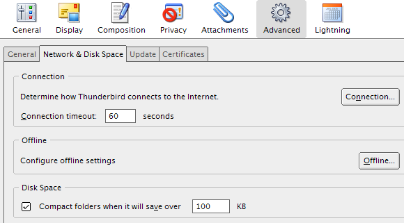 Как компактить папки в Thunderbird и освободить место