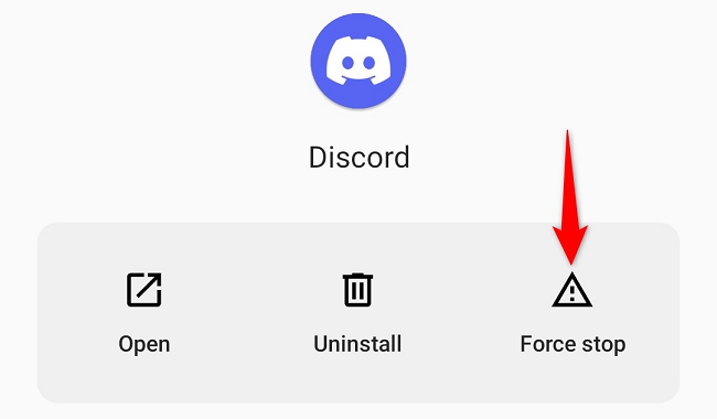 Нажмите «Force Stop» на странице информации о приложении.