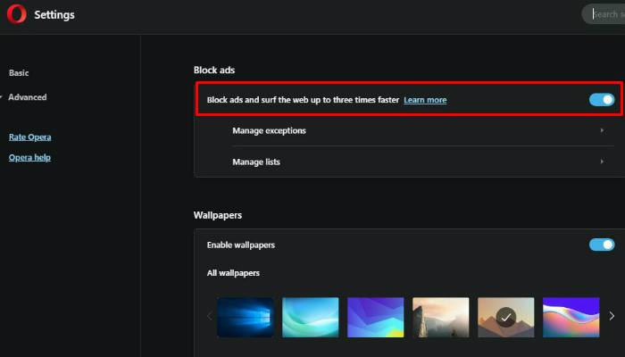 Иконка блокировки рекламы и безопасности в браузере