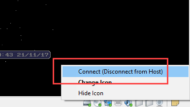Меню подключения съемного диска: опция Connect выделена