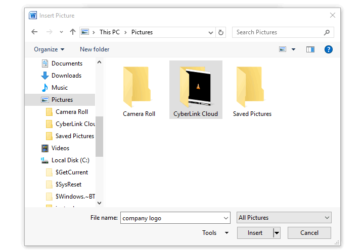 Выбор картинки для водяного знака — логотип компании