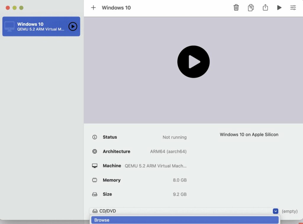 Подключение SPICE Guest Tools ISO к виртуальной машине