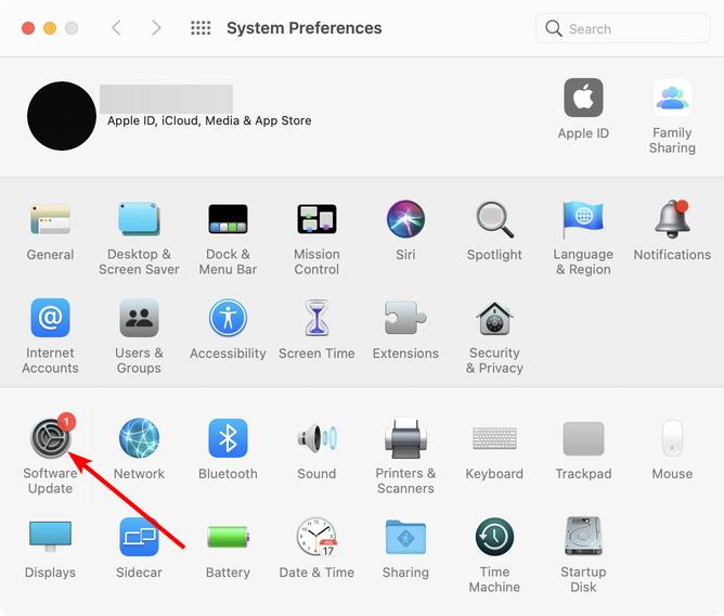 Окно обновления macOS