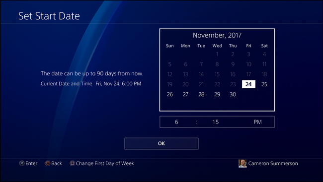 Настройки времени начала и опции авто-присоединения
