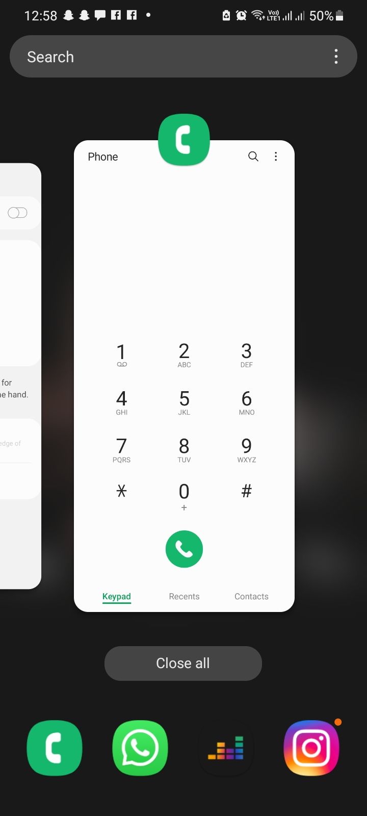Экран обзора на Android